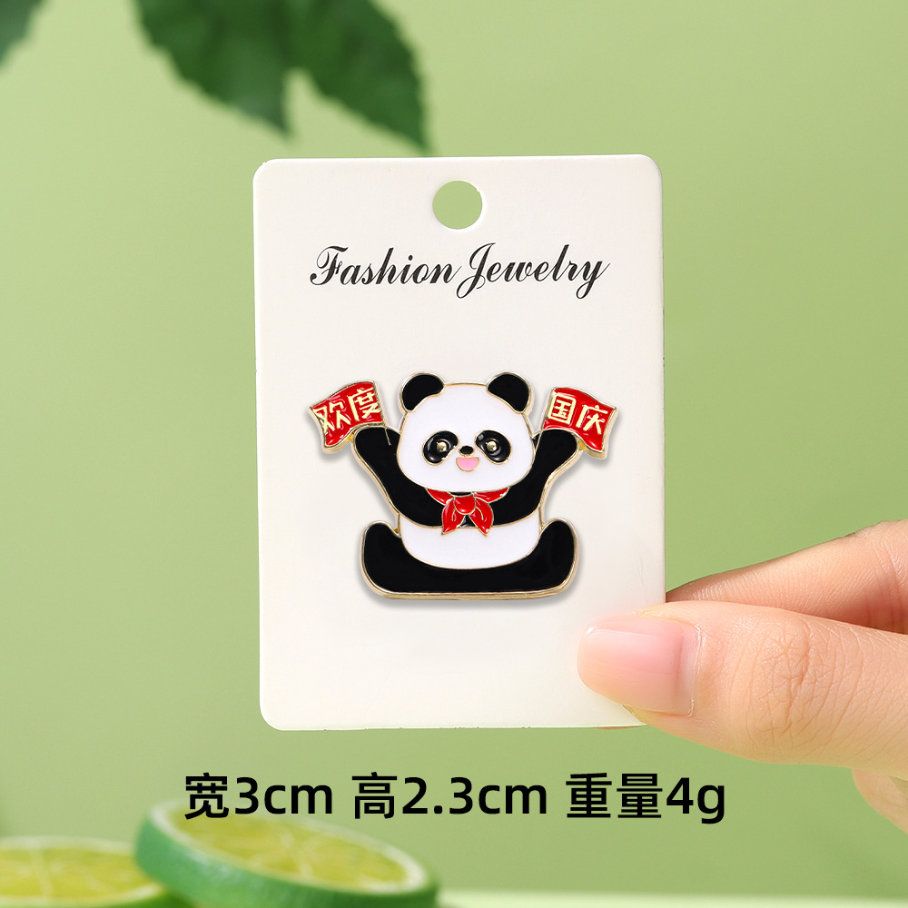 Dibujos animados lindo panda flor flor broche colección de la familia panda animal metal insignia accesorios de ropa para niños regalos