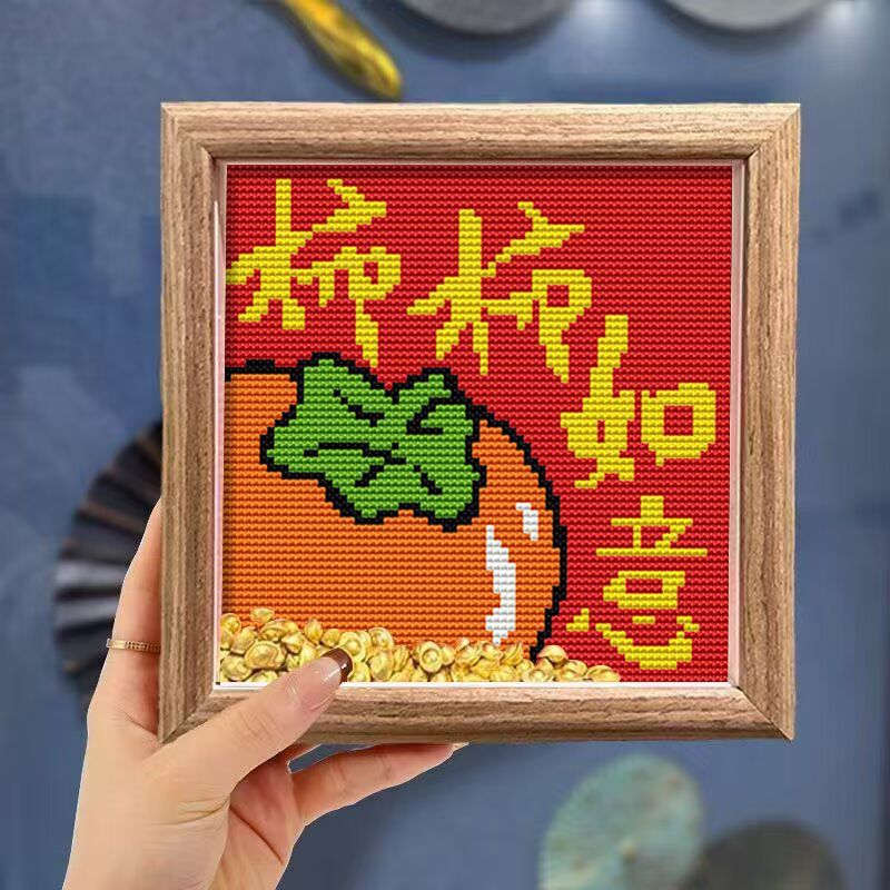 Materials set, children's handmade diy, for beginners, with embroidery