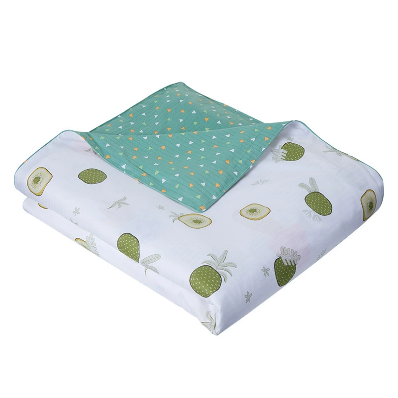Тунсянцинь Qinyue Home Textile летнее прохладное одеяло Тюссар Шёлковая начинка кондиционер одеяло хлопковая печать ткань Киви AB стиль