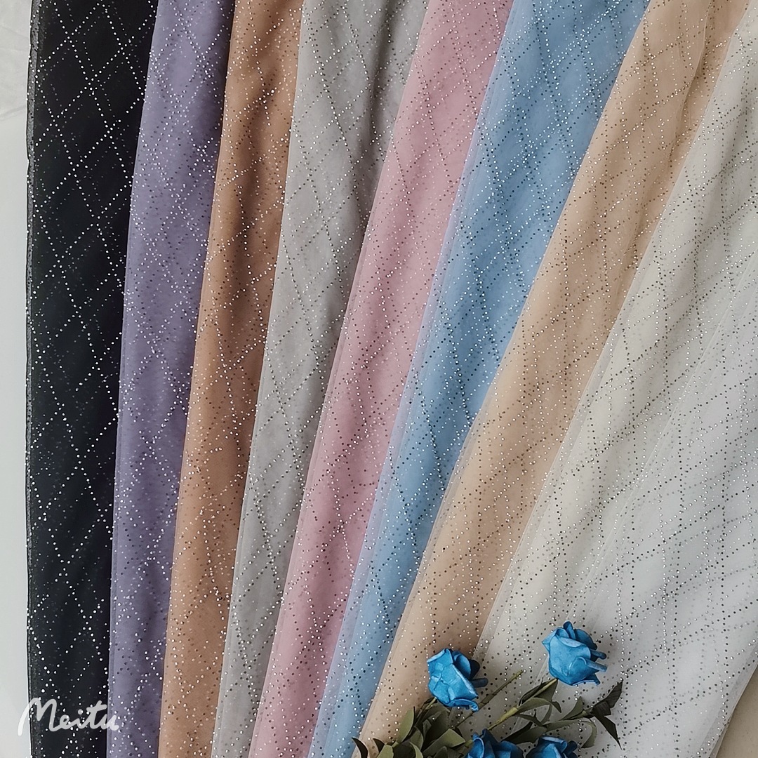 新款热卖~锦特密网纱迷你细银钻菱形图案烫钻 仙美网纱裙装等面料