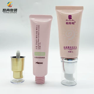 彩妆塑料包材泵头管BB霜隔离霜粉底液包装管 30ml塑料PE软管乳瓶