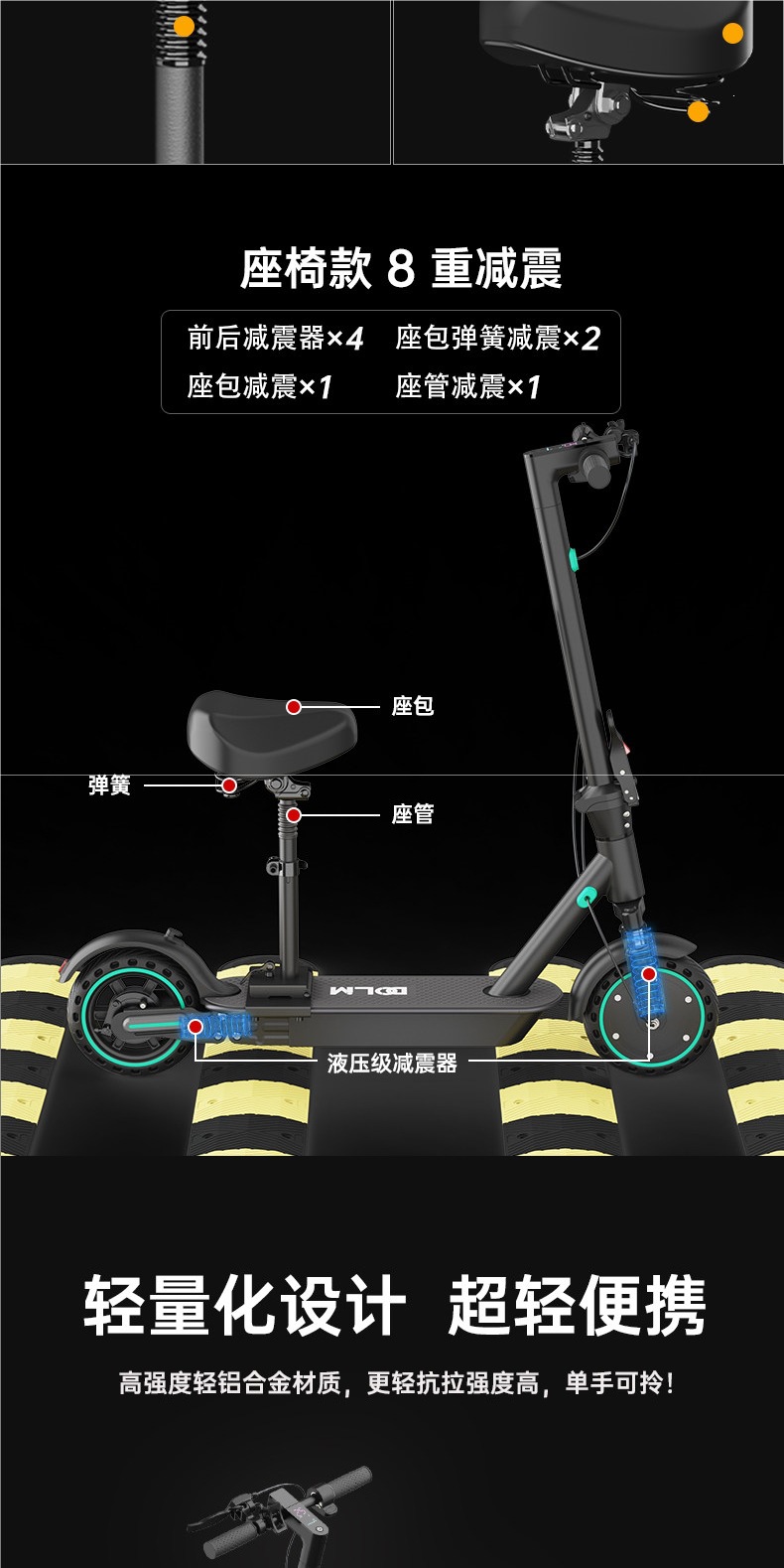 New electric scooter, small foldable electric vehicle, a convenient mode of transportation for commuting to work, mini two-wheeled scooter, electric scooter for women