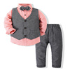Spring set for boys, children's shirt, vest, trousers, dress, European style