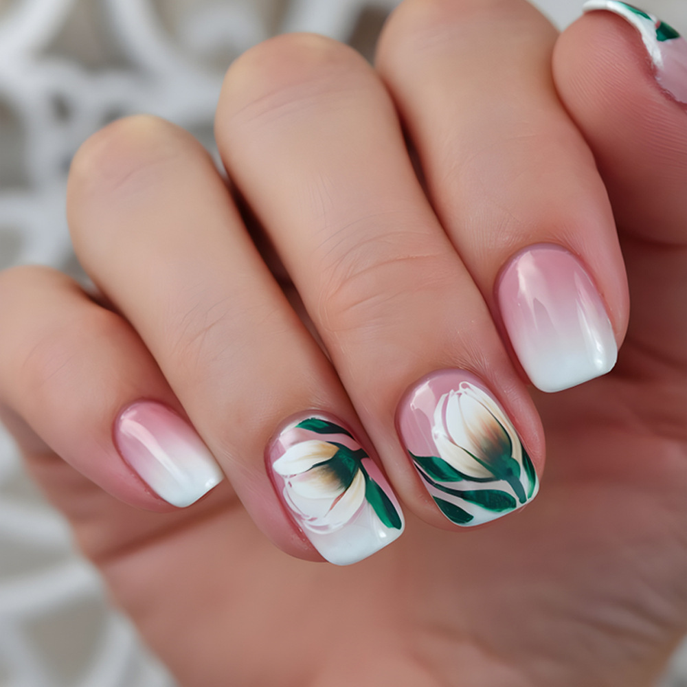 Desgaste de uñas falso transfronterizo de uñas de longitud media pieza de uñas desmontable pieza de uñas producto terminado uñas al por mayor