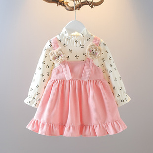 Girls' Autumn Dress, Fashionable Baby Girl Princess Dress, Korean Style Children's Suit, Little Girl's Dress, Drop Shipping