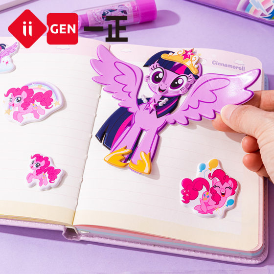 Iigen One Stationery Pony Polly Image Bubble Dress Incentive Sticker Cartoon Three-dimensional Children's Sticker