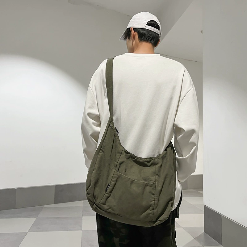 Capacious shoulder bag, nylon one-shoulder bag, for students