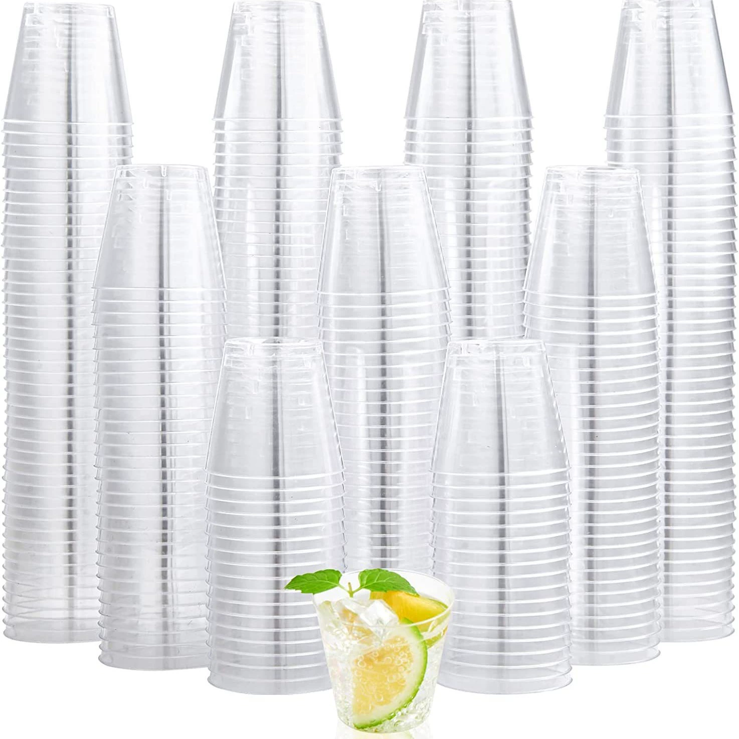 Цветочное дно 1 унция маленький бокал для вина одноразовый пластиковый стаканчик белое вино напиток пищевой PS литье под давлением Авиационная чашка