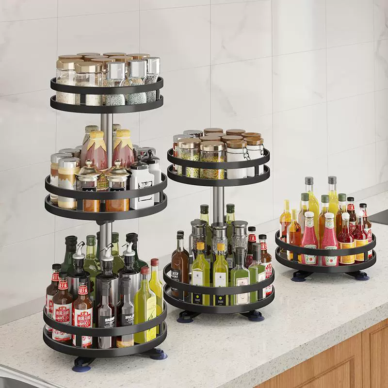 Spice Rack Storage Rack Countertop Rotating Kitchen from Yomiego