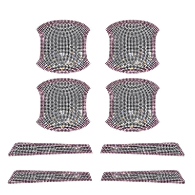 Car Hot Drill Door Handle Portal Wrist - hot-diamond-door-bowl-handle-8-piece-set-pink-and-white-diamond