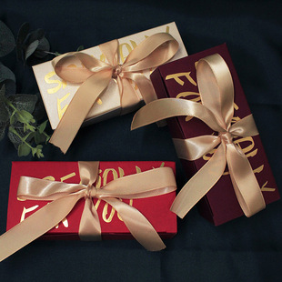 Cross-border French Simple Candy Box Valentine's Day wine red Box Wedding Accompanying Gift Box