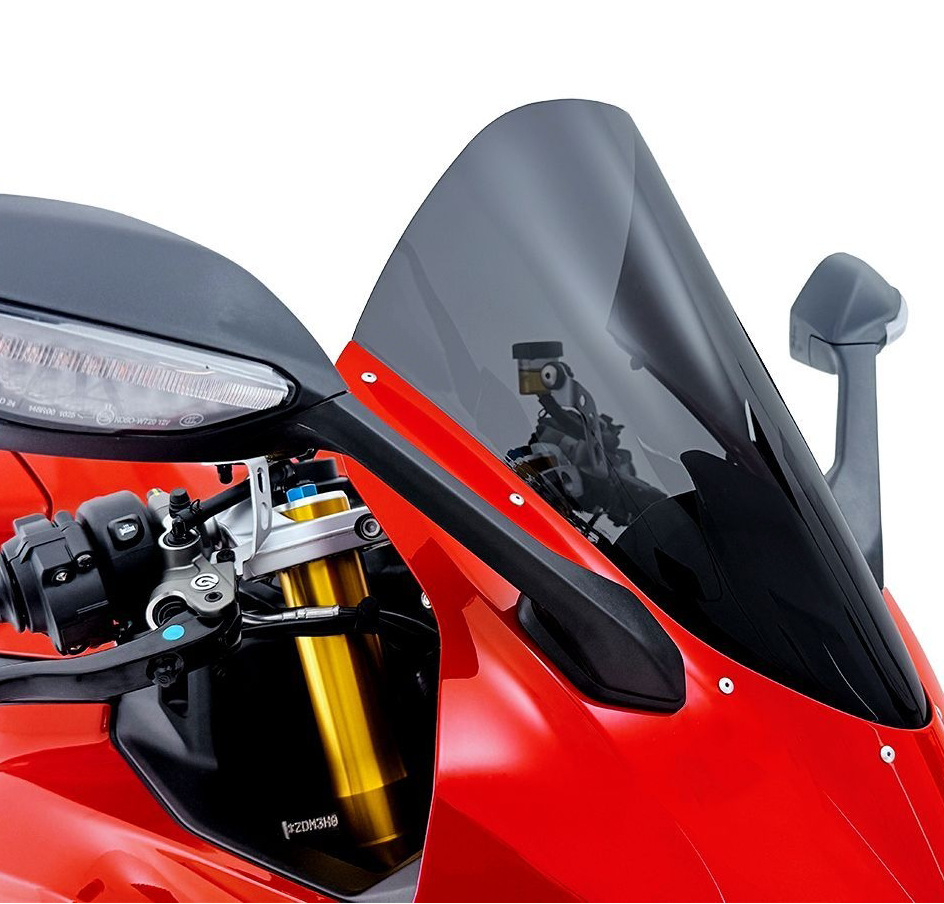 Suitable for Ducati Panigalev2 Modified Windshield, Heightened Racing Windscreen Glass Visor 25-26