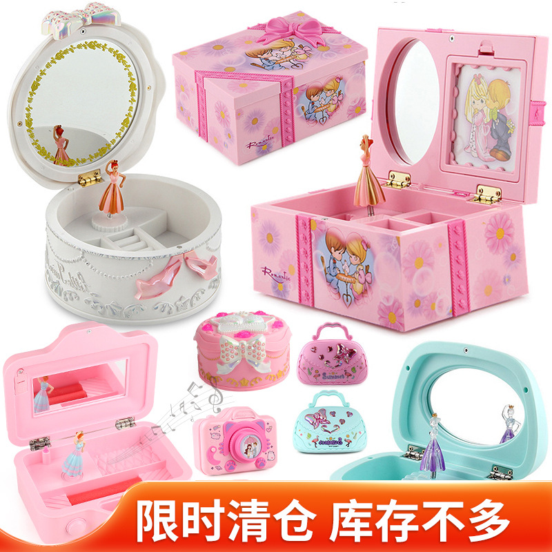 Caja de Música Giratoria de Ballet con Espejo, Caja de Joyería Creativa para Regalo de Cumpleaños - Directo de Fábrica