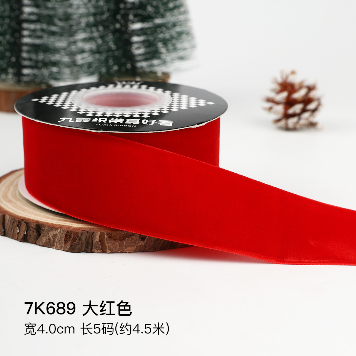 Año Nuevo vino al por mayor transfronterizo cinta de terciopelo cinta de regalo de Navidad arco DIY hecho a mano