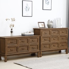 新款纯实木电视柜北欧地柜收纳九抽柜收纳斗柜玄关客厅储藏柜rω