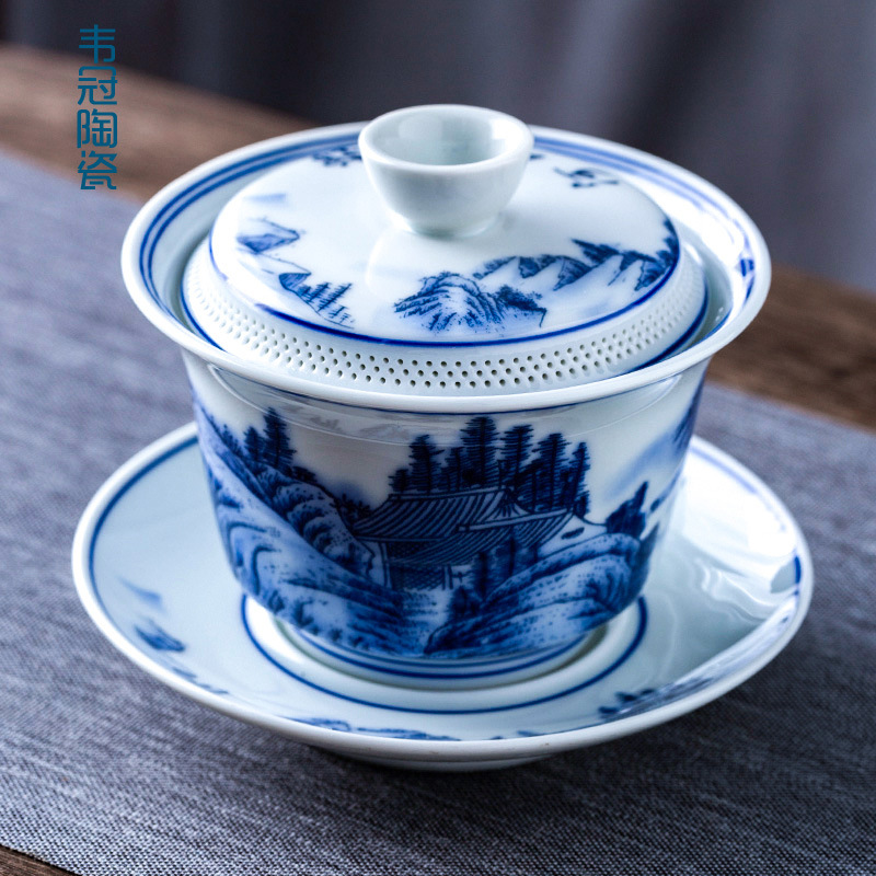 New Retro Blue and White Porcelain 360°C Degree Comes with Filter…