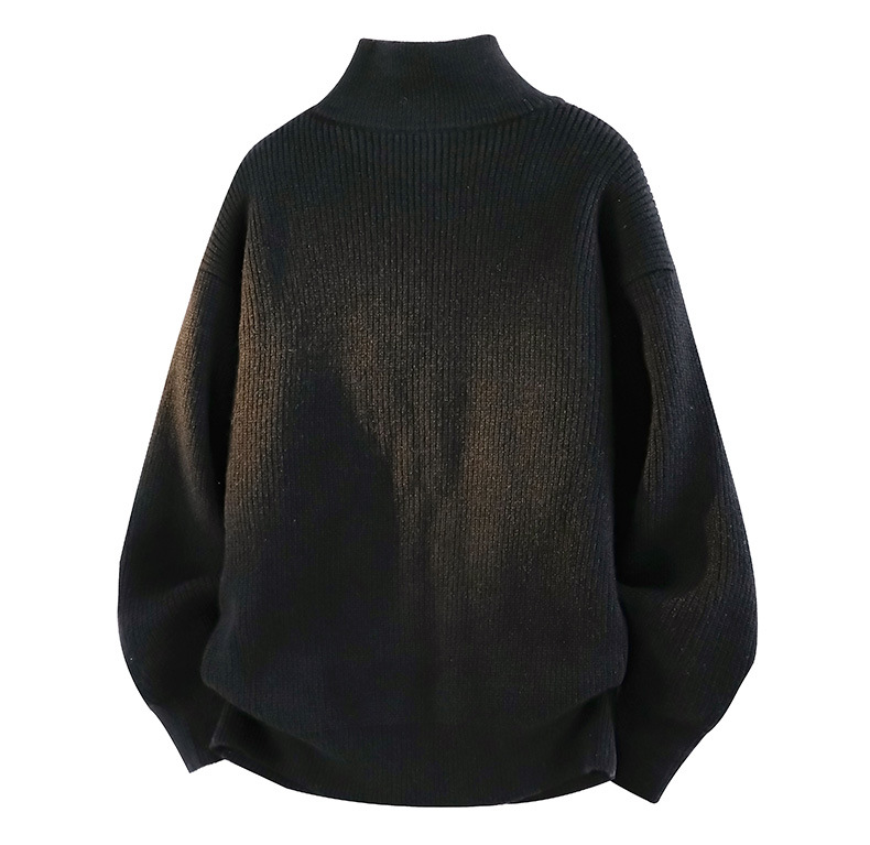 Abbigliamento da uomo Maglione con cerniera da uomo - Cardigan casual oversize (M-XXXL, nero/grigio/beige/rosso)_voghion.com