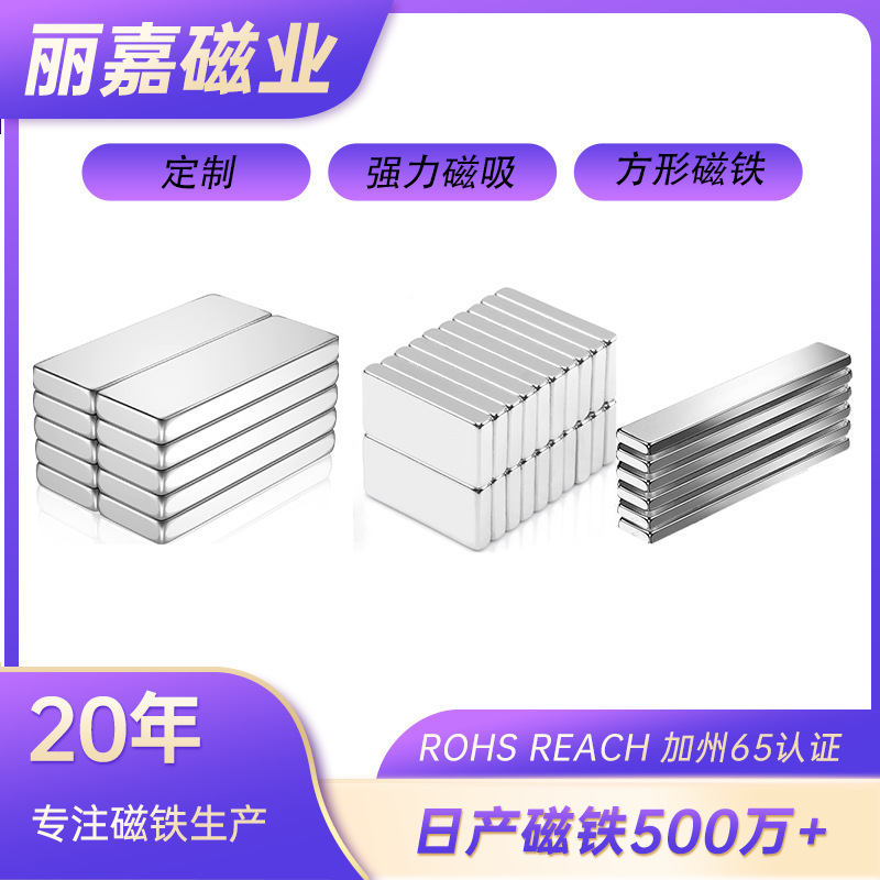 Customized Magnetic Building Blocks Rectangular Magnet Steel Tws Earphones Leather Goods Screen Door Curtain Iron Stone Neodymium Iron Boron Strong Magnet