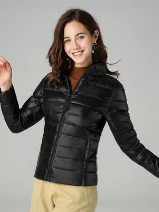 European Women's down Jacket 2025 New Short Style Lightweight Thickened Warm Slim Fit Korean Style White Duck down Fashion Coat