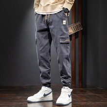 2025秋冬新款多口袋工装休闲裤青年宽松哈伦裤子简约潮流工装裤男