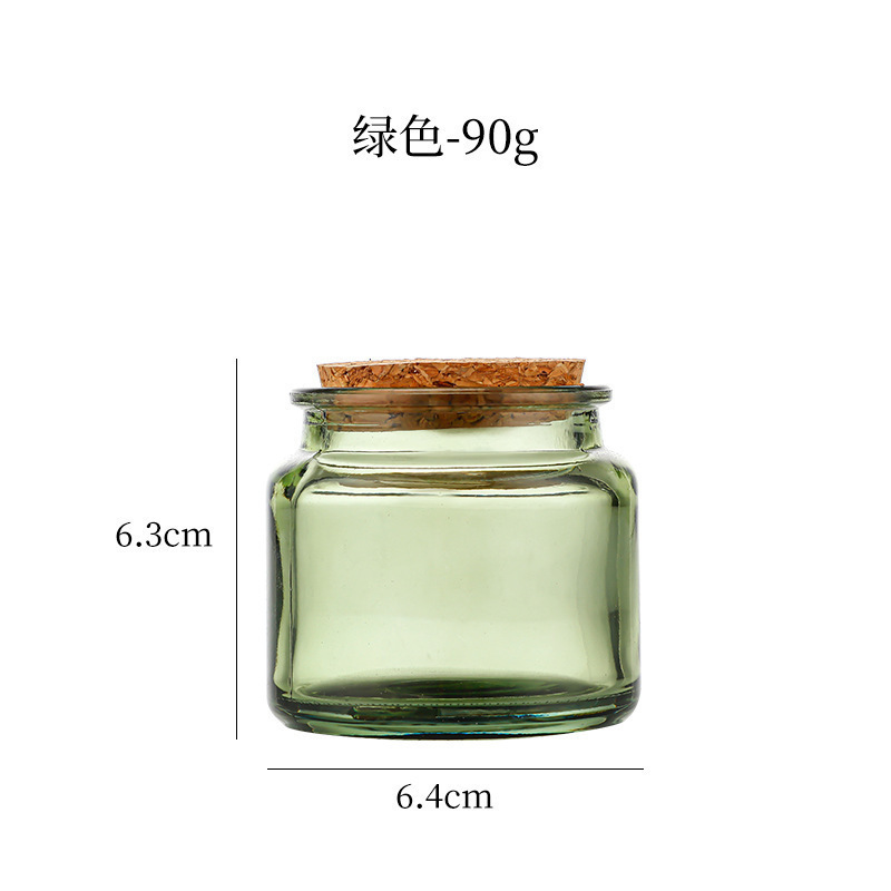 レトロブラウン手作り香りキャンドルカップコルク蓋付き空カップお土産装飾品ワックスディフューザーガラスボトル|undefined