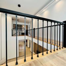 ✅室内家用楼梯扶手实木现代简约阁楼铁艺楼梯立柱别墅自建房围护