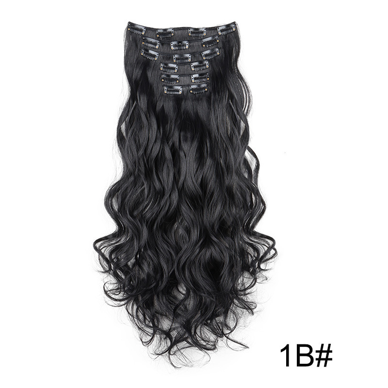 假发片女 接发片6件套 欧美16卡子发长卷发现货Curly Wig|undefined
