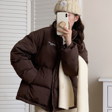 韩版时尚2024新款潮牌羽绒服女加厚面包服短款宽松显瘦情侣冬外套