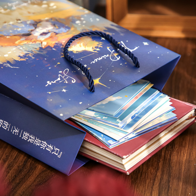 Bolsa de regalo del Sr. Paper Viaje al Universo serie original coreana ilustración de regalo de cumpleaños embalaje bolsa de regalo