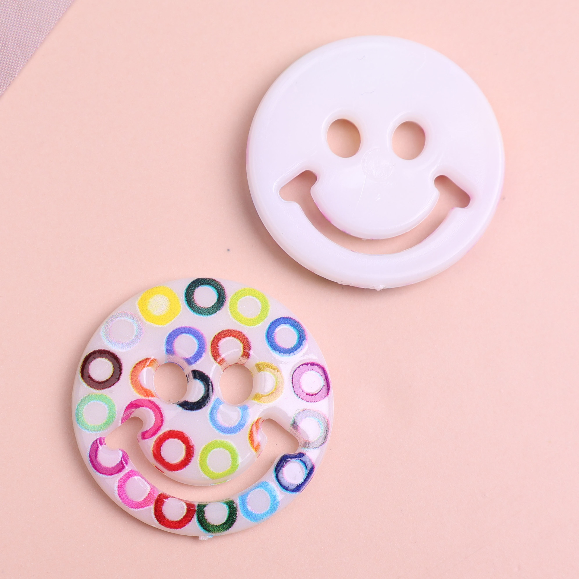Nuevo color yakele smile Button DIY hair Decoration hair rope hair Card patch Mobile Phone Shell Decoration parts image 7