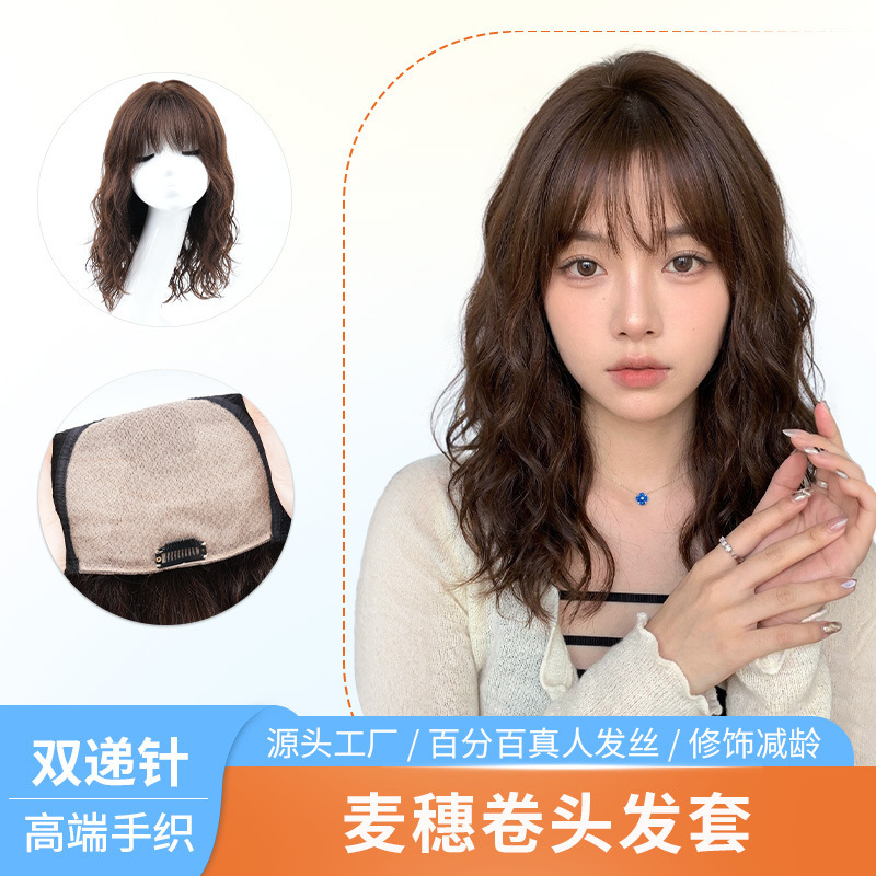 Meihe Wig for Women, Long Curly Hair, Natural and Fluffy, Real Hair, High Crown, Real Hair Wig Meihe Wig for Women, Long Curly Hair, Natural and Fluffy, Real Hair, High Crown, Real Hair Wig