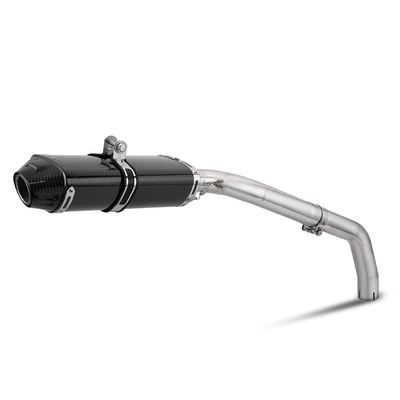 section silencer, non-destructive installation — Motorcycle exhaust pipe