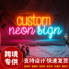 LED The neon lights customized english letter Neon Decorative lamp Luminous character sign 12V Acrylic Cross border factory