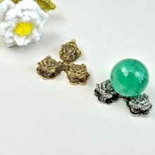 水晶球工艺品底座球托蛋雕摆件金属金蟾复古做旧古风家居祥瑞文玩