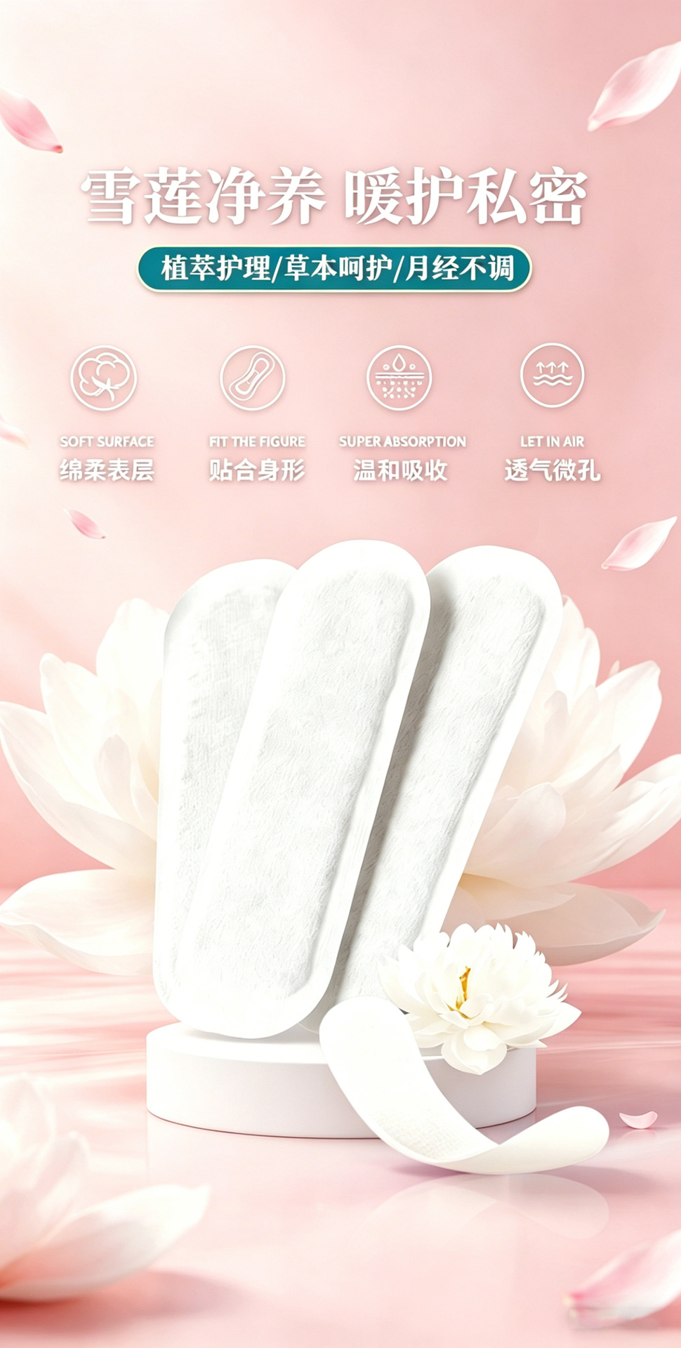 Herbal Snow Lotus Wellness Patch Women's Care Pad External Use 4 Piece Pack overview