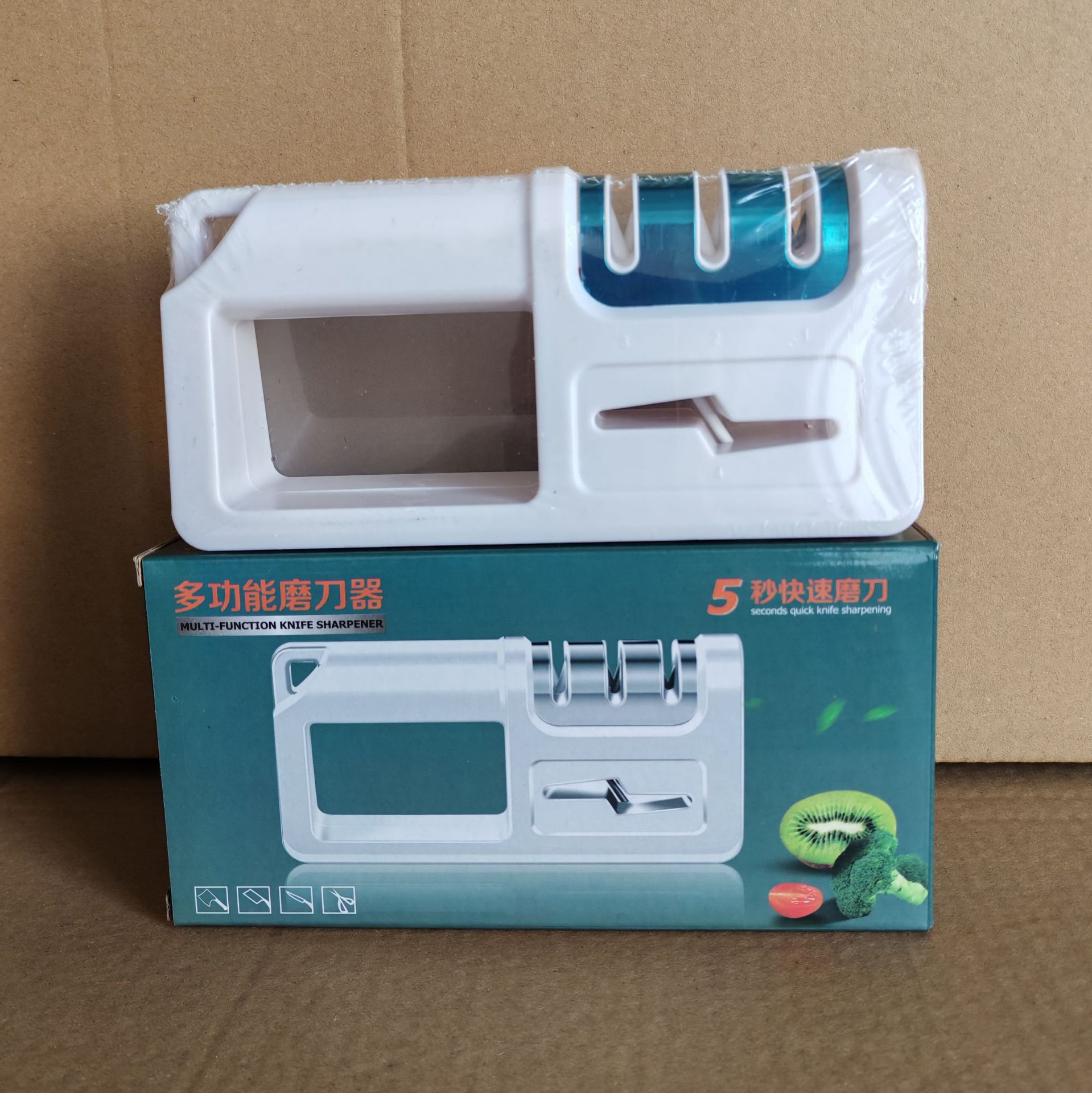 Cuatro en uno afilador de cuchillo rápido de diamante artefacto cuchillo blunt destructor afilador fino piedra afilador de cuchillo no automático para el hogar