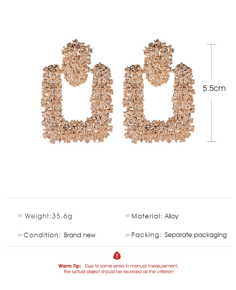35g Weight No Inlaid Inlay Material Earrings Classification Wedding, Travel Occasion Fashion Geometric Plating Alloy No Inlaid Drop Earrings