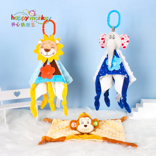 Cushion for babies, chewable comfort doll, sleep aid toy, plush hand puppet for kids