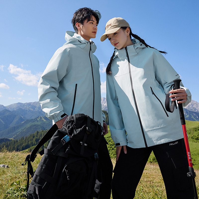 Hiking Jacket Men's Three-In-One Gb32614 Slotted down Liner Detachable Women's Travel Warm Mountaineering Clothing