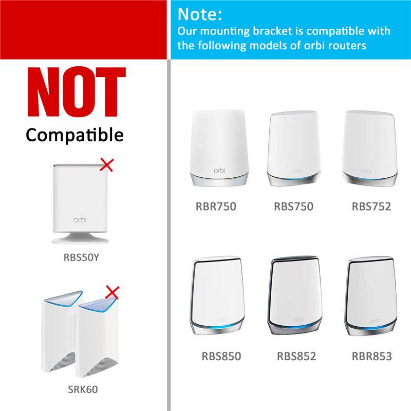 Soporte de aleación de aluminio adecuado para el router Netgear Orbi RBKE963 850 852 853 750 752