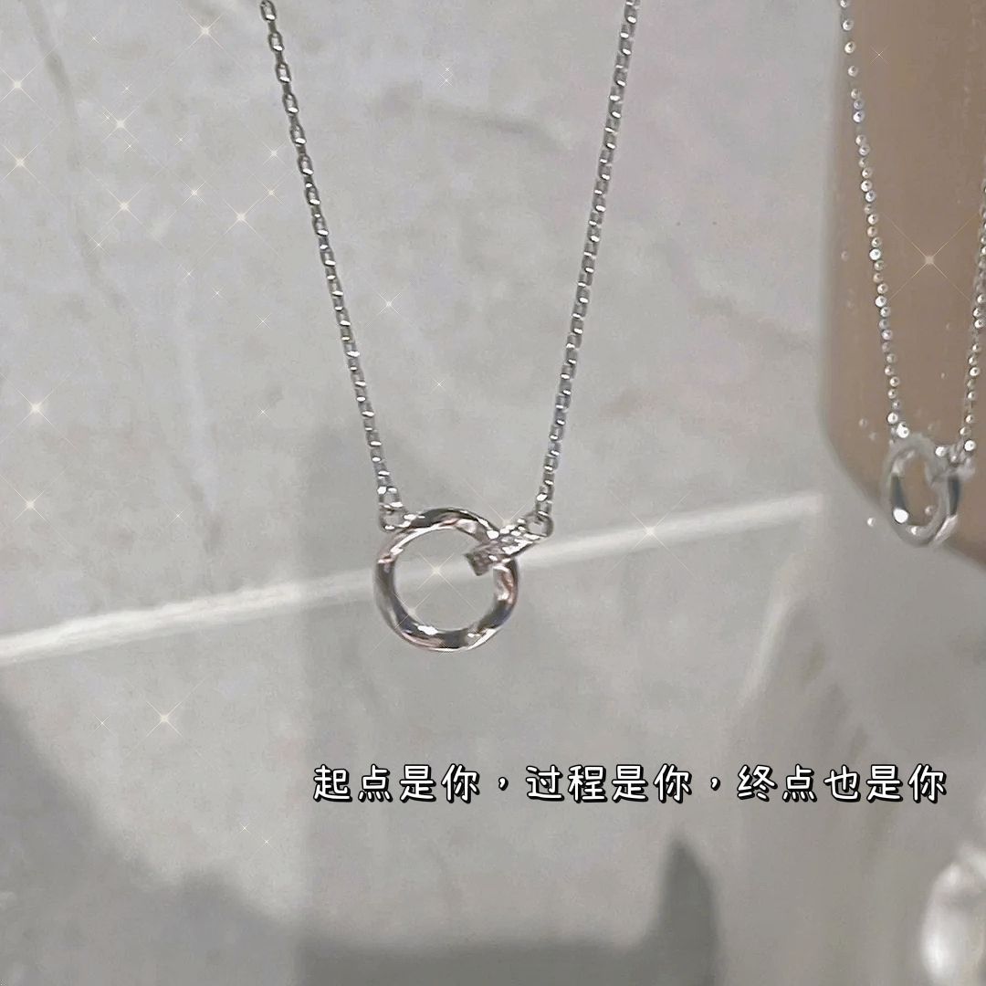 Mobius Necklace for Women, Light Luxury, Romantic, High-End Niche Design, 2025 New Trendy, Simple and Versatile Clavicle Chain