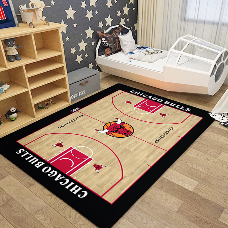 Transfronteriza alfombra de campo de fútbol de dibujos animados dormitorio sala de estar sofá mesa de café alfombra de piso en stock al por mayor