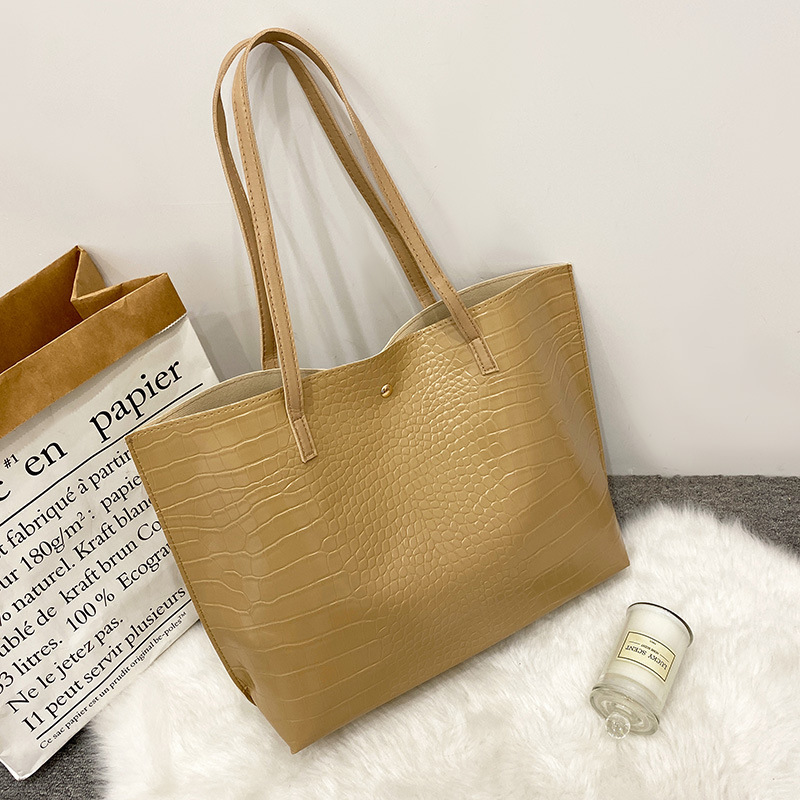 2024 comercio exterior al por mayor nicho de moda cocodrilo bolsas de mujer simple bolsas de viajes bolsas de compras de gran capacidad