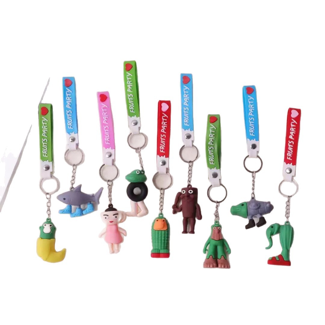 Nuevo Producto Transfronterizo, Muñeco de Regalo Creativo con Diseño de Bestia Mítica de Dibujos Animados, Colgante de Metal Retro, Accesorio de Llavero Unisex