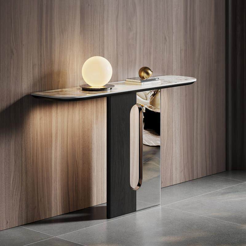 Master-Designed Light Luxury Style Entryway Console Table, Simple High-End Entryway Table for Villa, Placed Directly Opposite the Door
