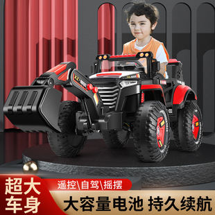Children's excavator engineering car Jeep boy toy car can sit remote control can ride excavator