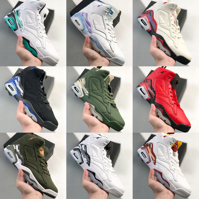 Putian Aj6 High-Top Basketball Shoes, Jordan Vi Mvp Bugs Bunny Crimson, Unisex Cushioning Sneakers