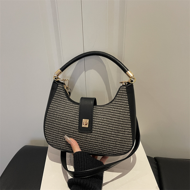 Modische Geflochtene Strohtasche Für Damen Hand- Und Umhängetasche_voghion.com