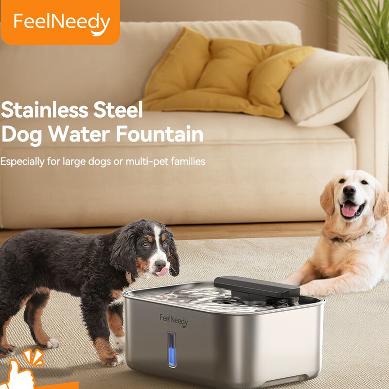 Philiidi Pet Supplies 12L Stainless Steel Water Dispenser Automatic Sensor Flowing Water Feeder for Cats and Dogs Wholesale