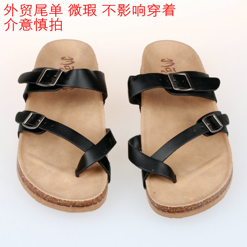 Moda plana corcho zapatillas padre-hijo mismo estilo 2020 verano nueva temporada dedo del pie chanclas zapatos de playa al aire libre casa